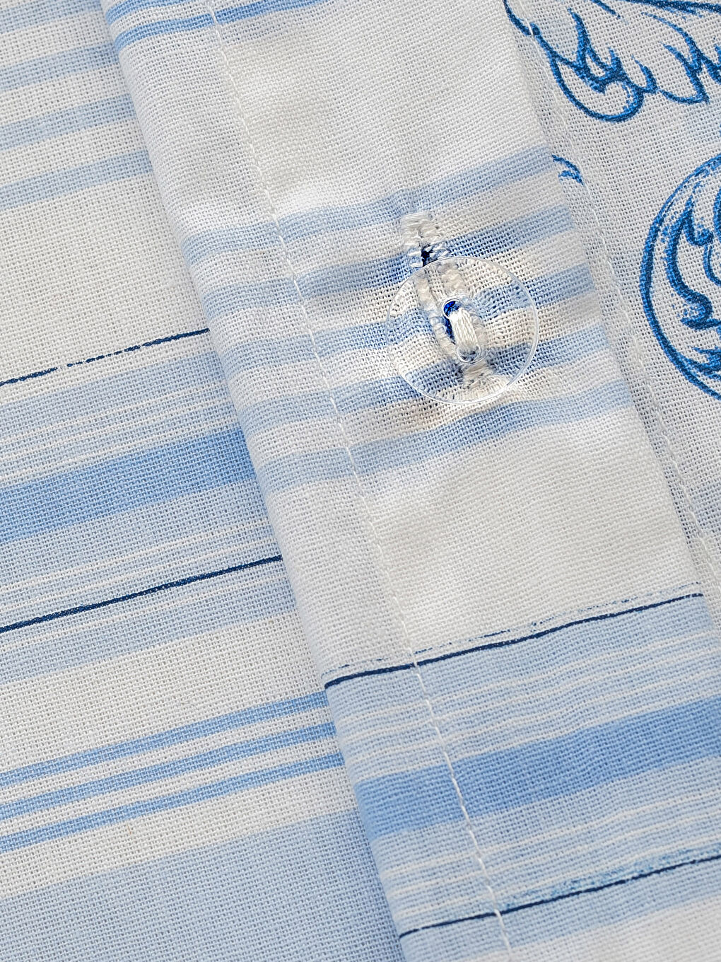 Mavi Baskılı Çift Kişilik Nevresim Seti-4