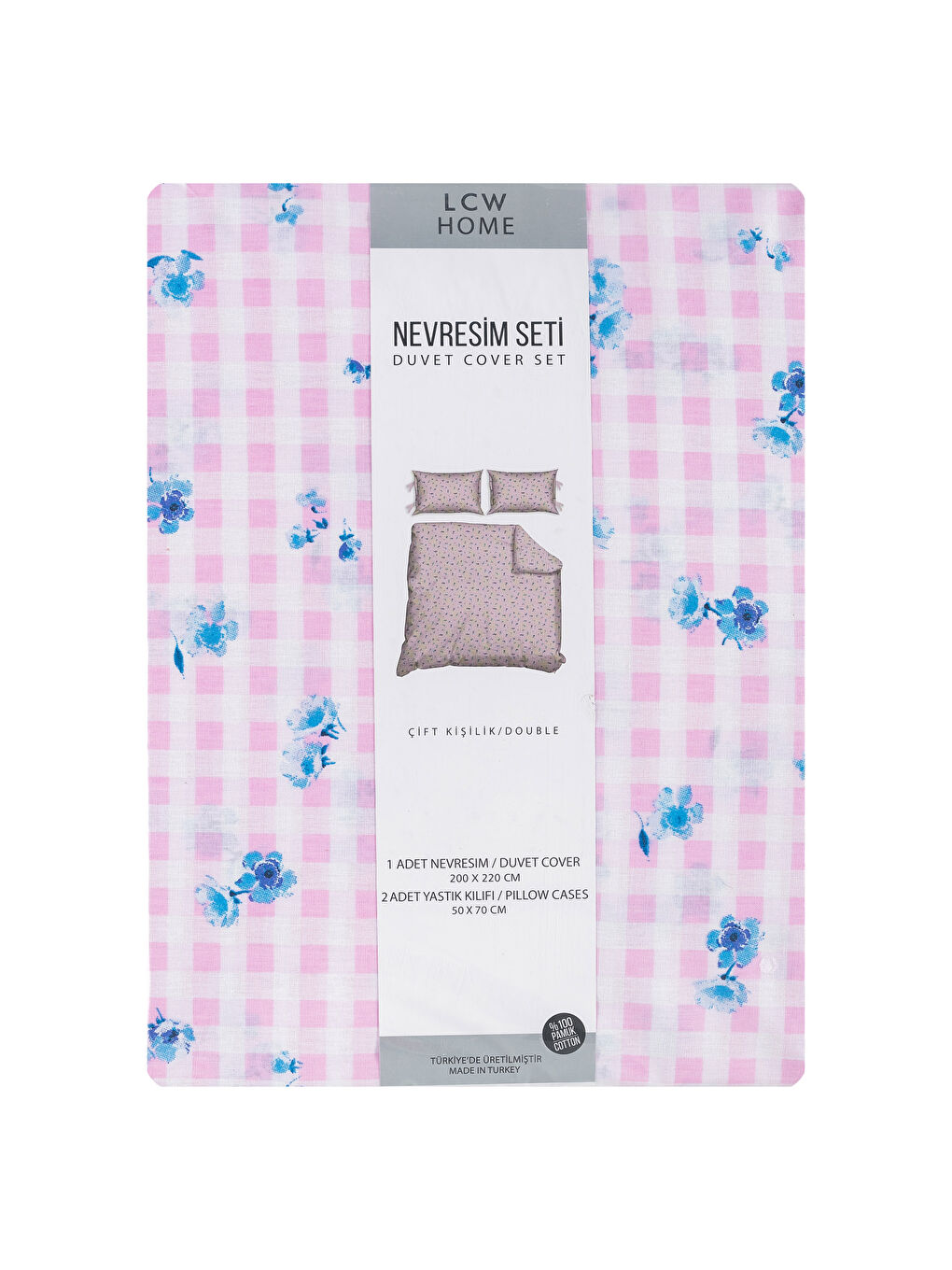 Karışık Baskılı Çift Kişilik Nevresim Seti-4