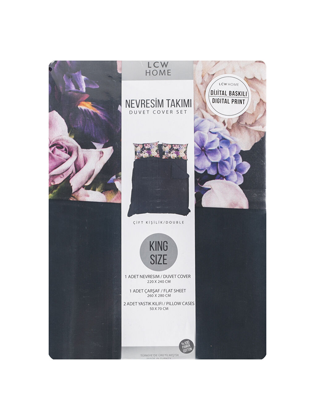 Lacivert Çift Kişilik Nevresim Takımı-5