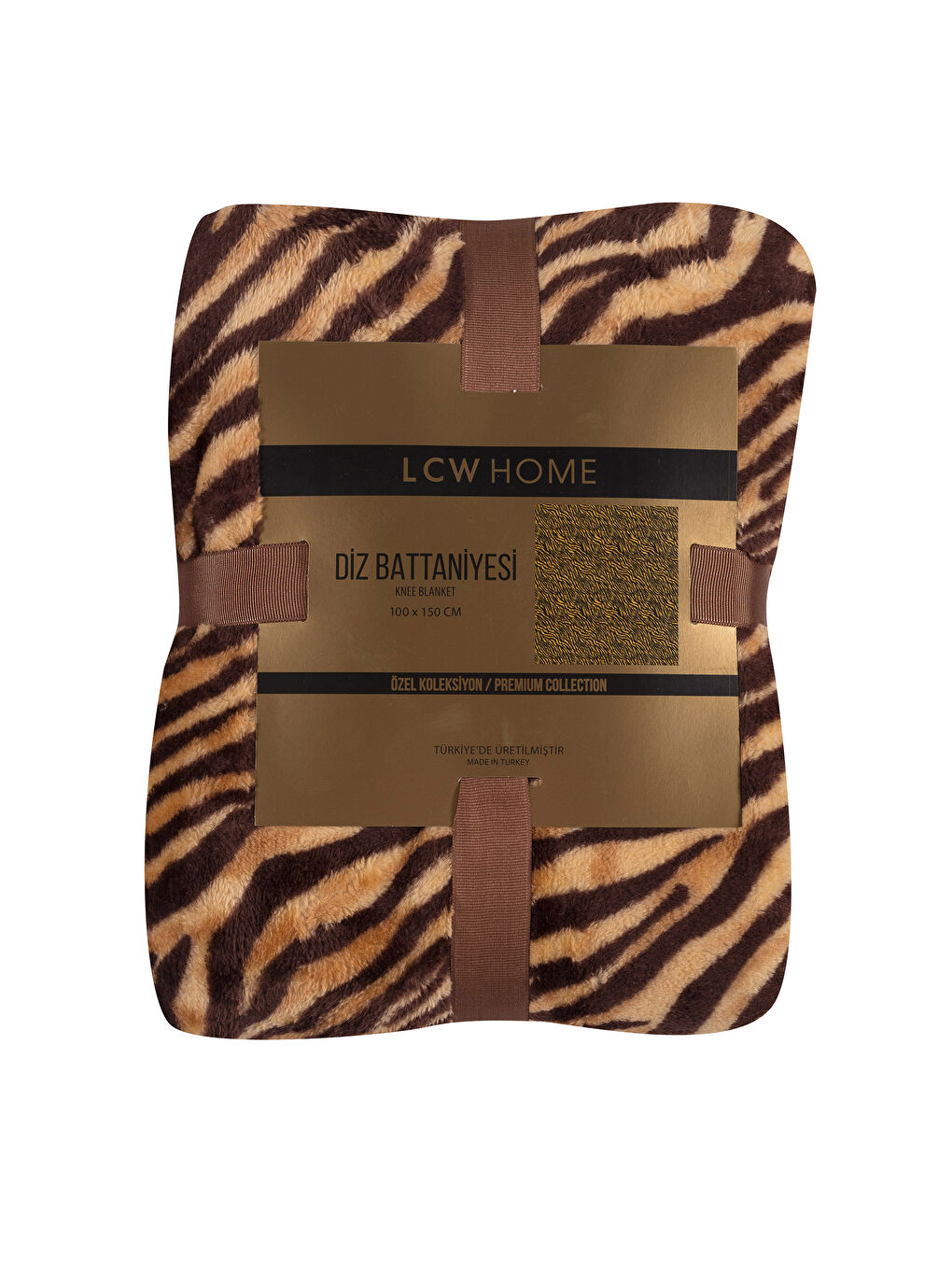 Kahverengi Baskılı Tek Kişilik Battaniye-3