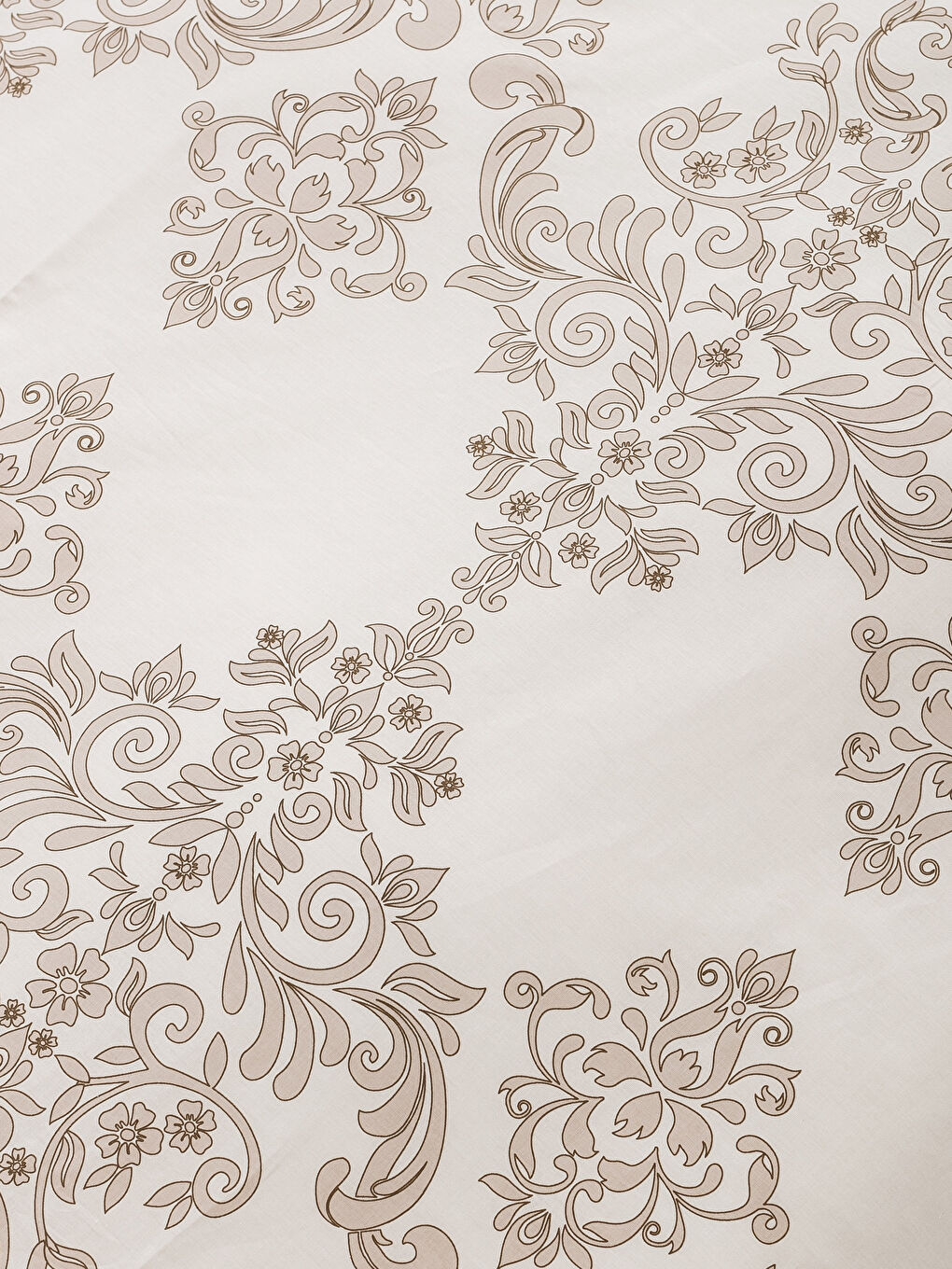 Ekru Baskılı Çift Kişilik Nevresim Seti-2