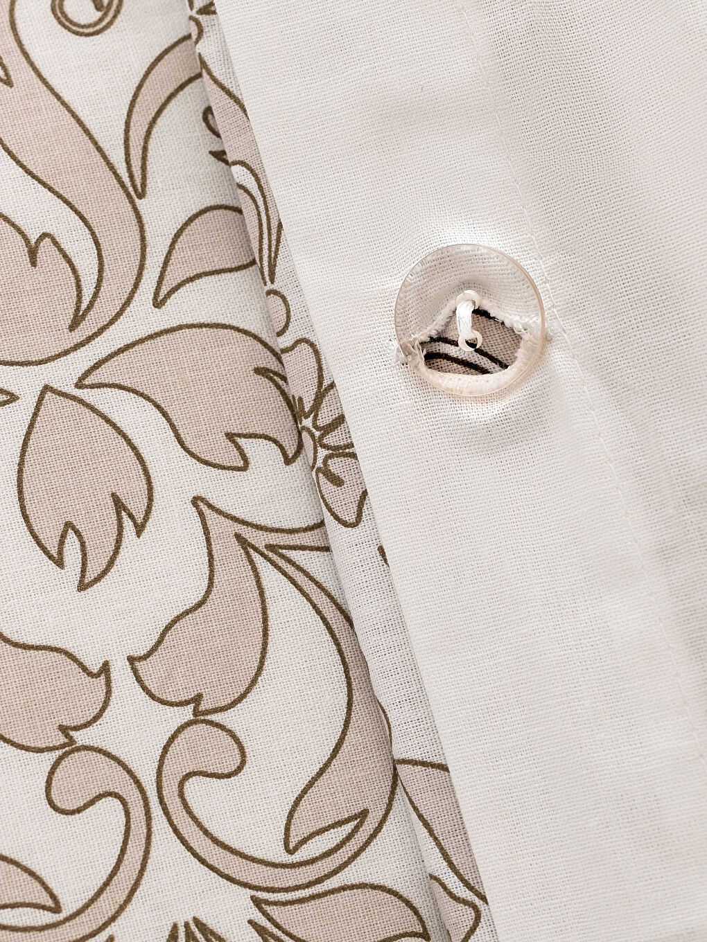 Ekru Baskılı Çift Kişilik Nevresim Seti-3