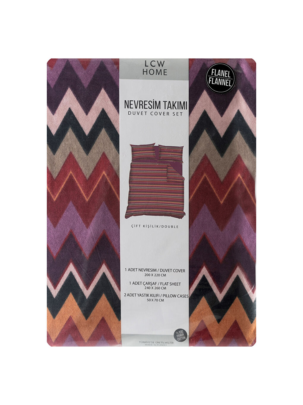 Karışık Baskılı Çift Kişilik Nevresim Takımı-5