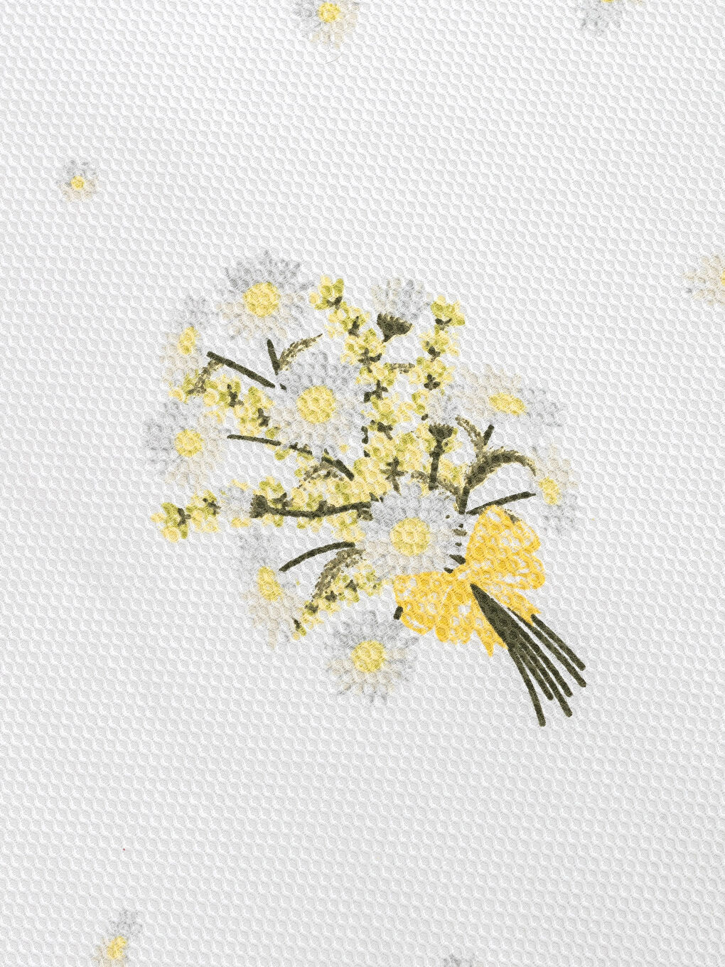 Sarı Baskılı Çift Kişilik Pike-2