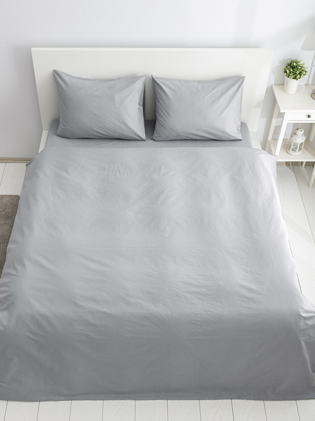 Gri Çift Kişilik Nevresim Takımı-1