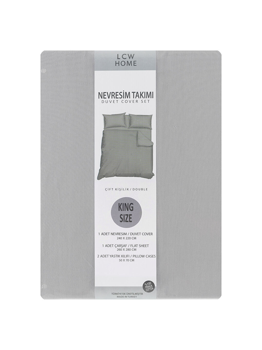 Gri Çift Kişilik Nevresim Takımı-5
