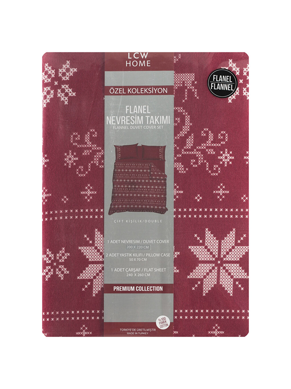 Kırmızı Çift Kişilik Nevresim Takımı-5