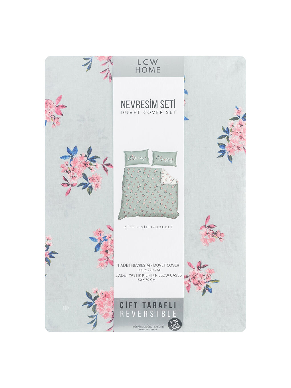 Karışık Baskılı Çift Kişilik Nevresim Seti-5