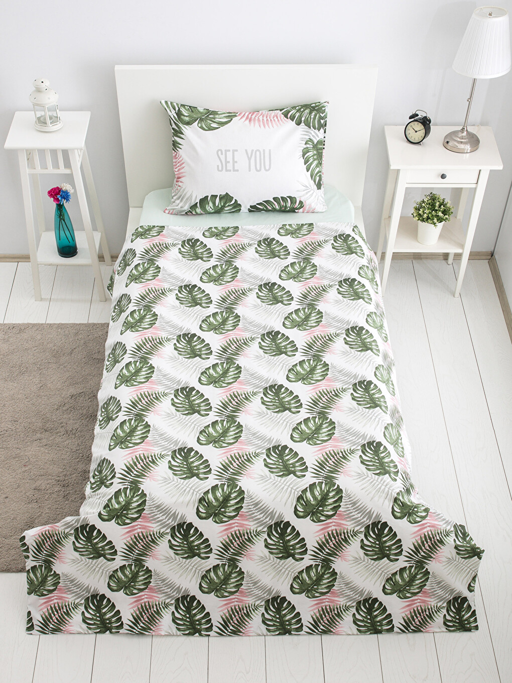 Grün Einzelbett-Bettbezug-Set-2