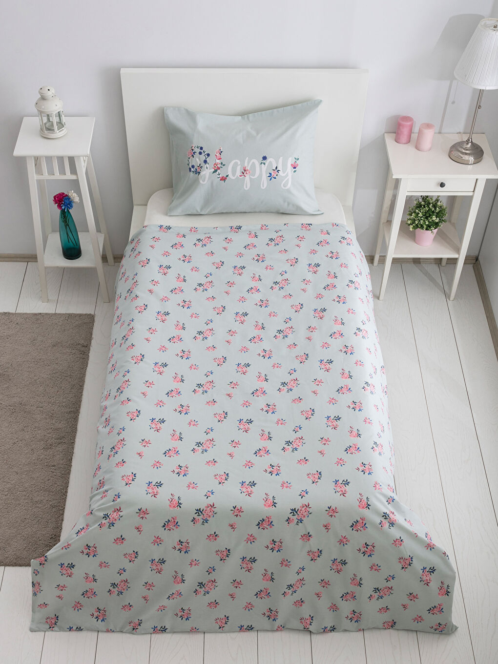 Karışık Baskılı Tek Kişilik Nevresim Seti-2