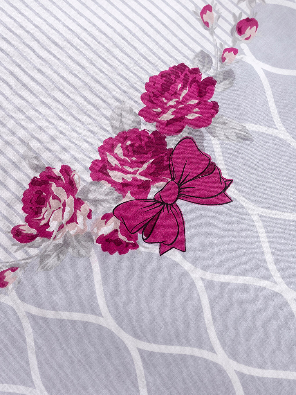 Gri Baskılı Çift Kişilik Nevresim Seti-3