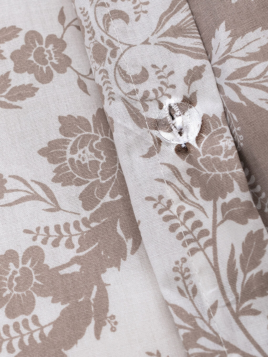Bej Baskılı Çift Kişilik Nevresim Seti-4