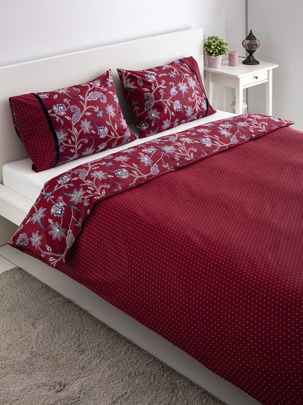 Parure de couette double ROUGE-1