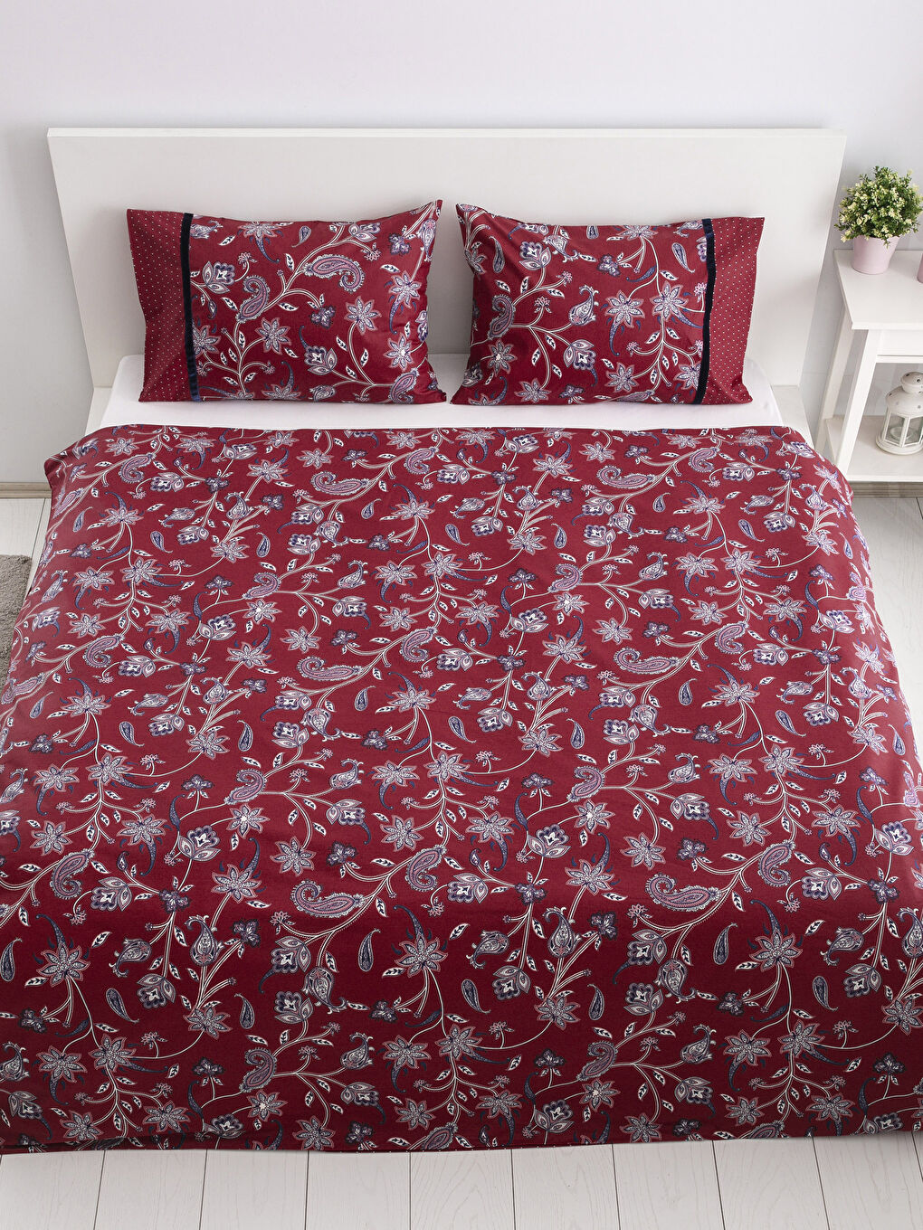 Parure de couette double ROUGE-2