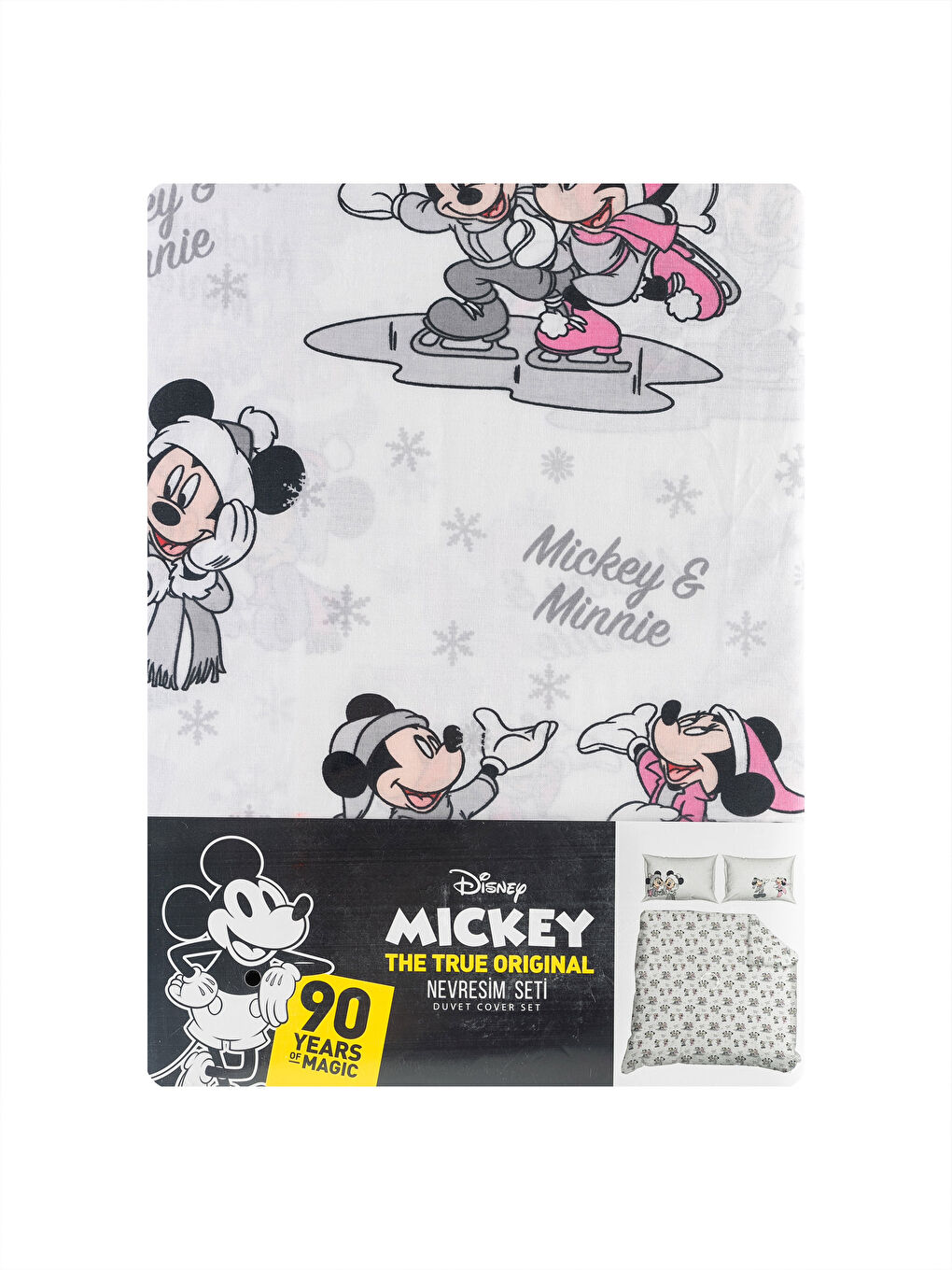 Gri Baskılı Çift Kişilik Nevresim Seti-4