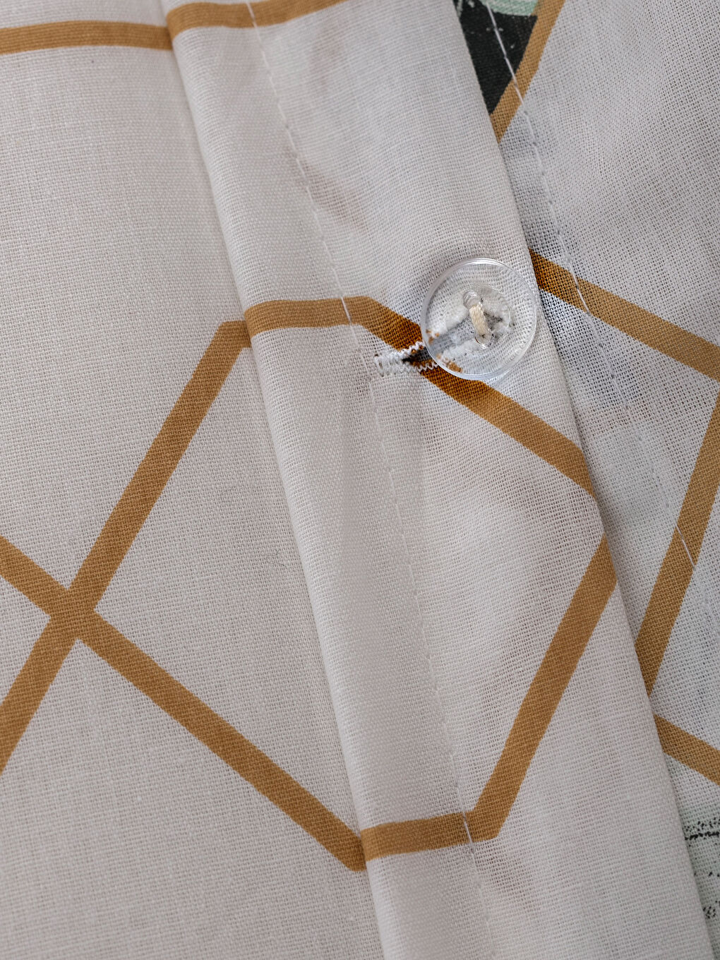 Beyaz Baskılı Çift Kişilik Nevresim Seti-4