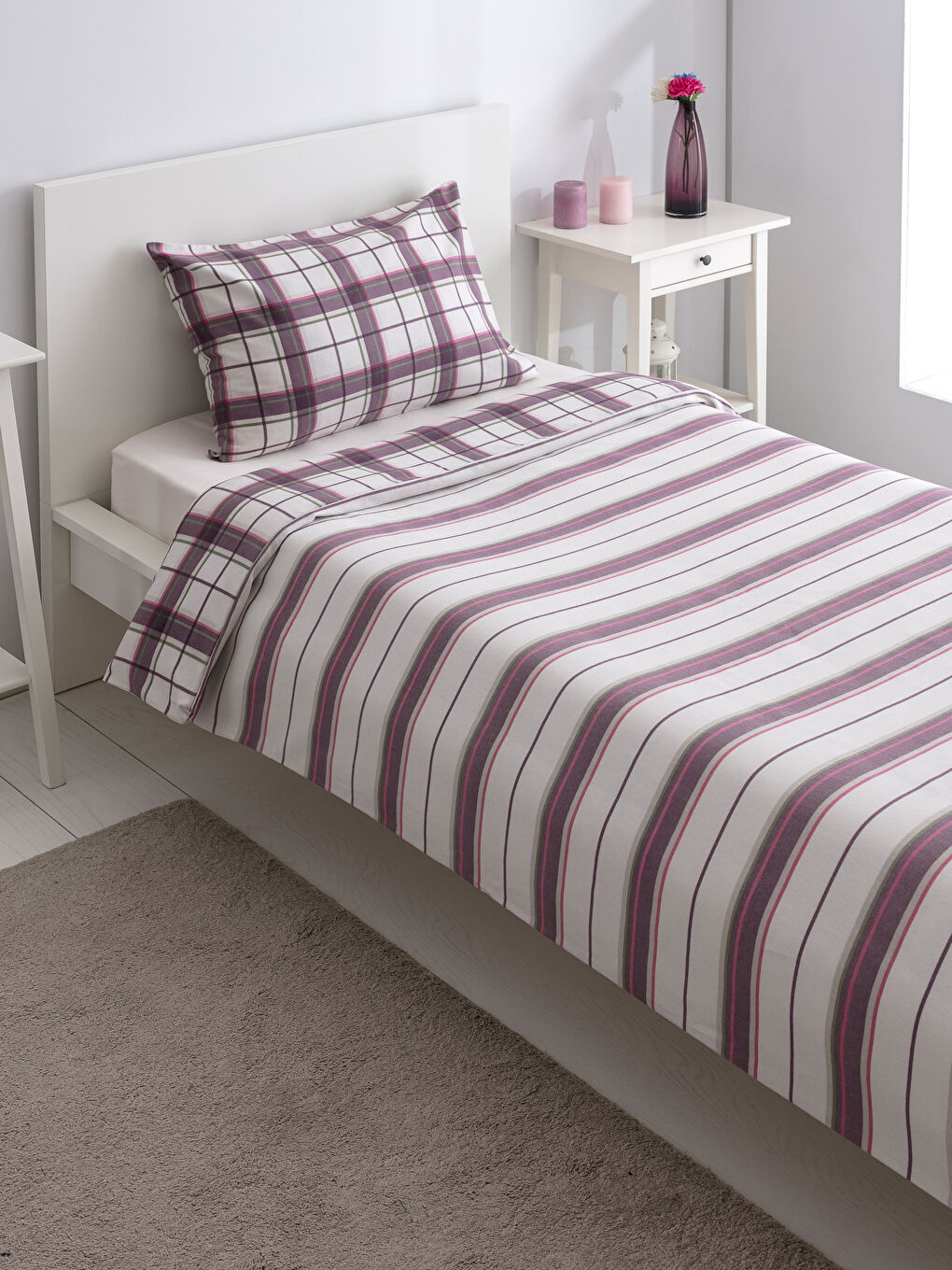 ECRU Single Bed Duvet Cover Full Set-1