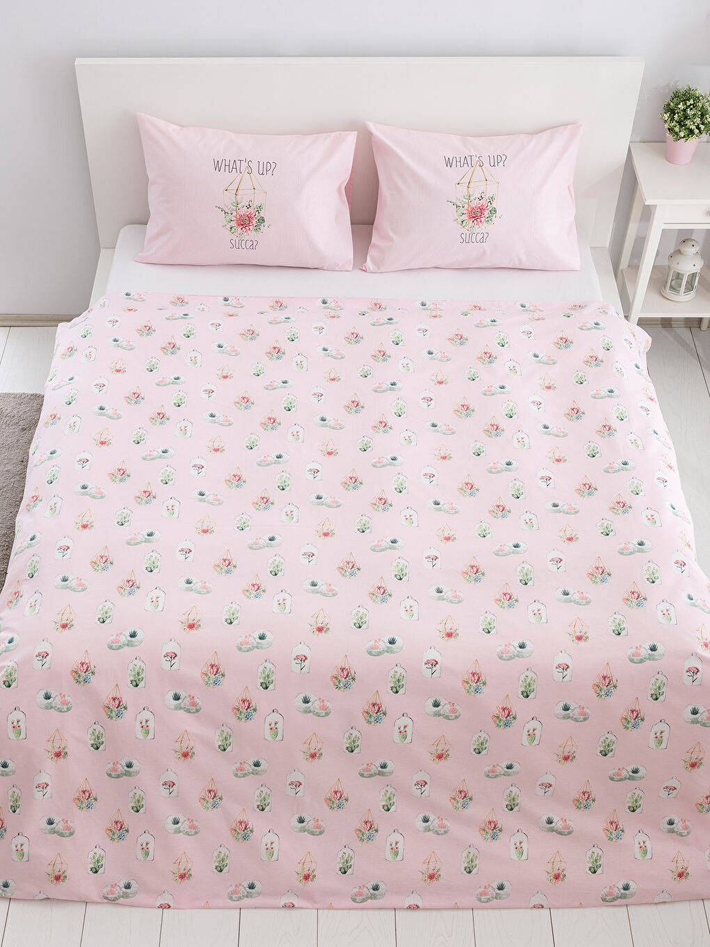 PINK Double Duvet Cover Set-1