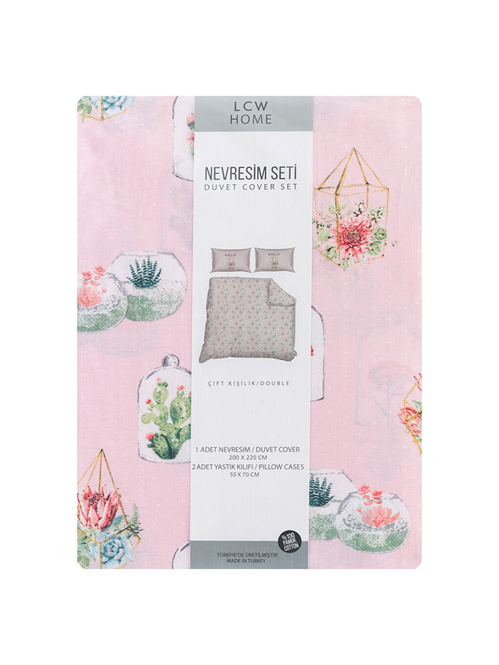 PINK Double Duvet Cover Set-4