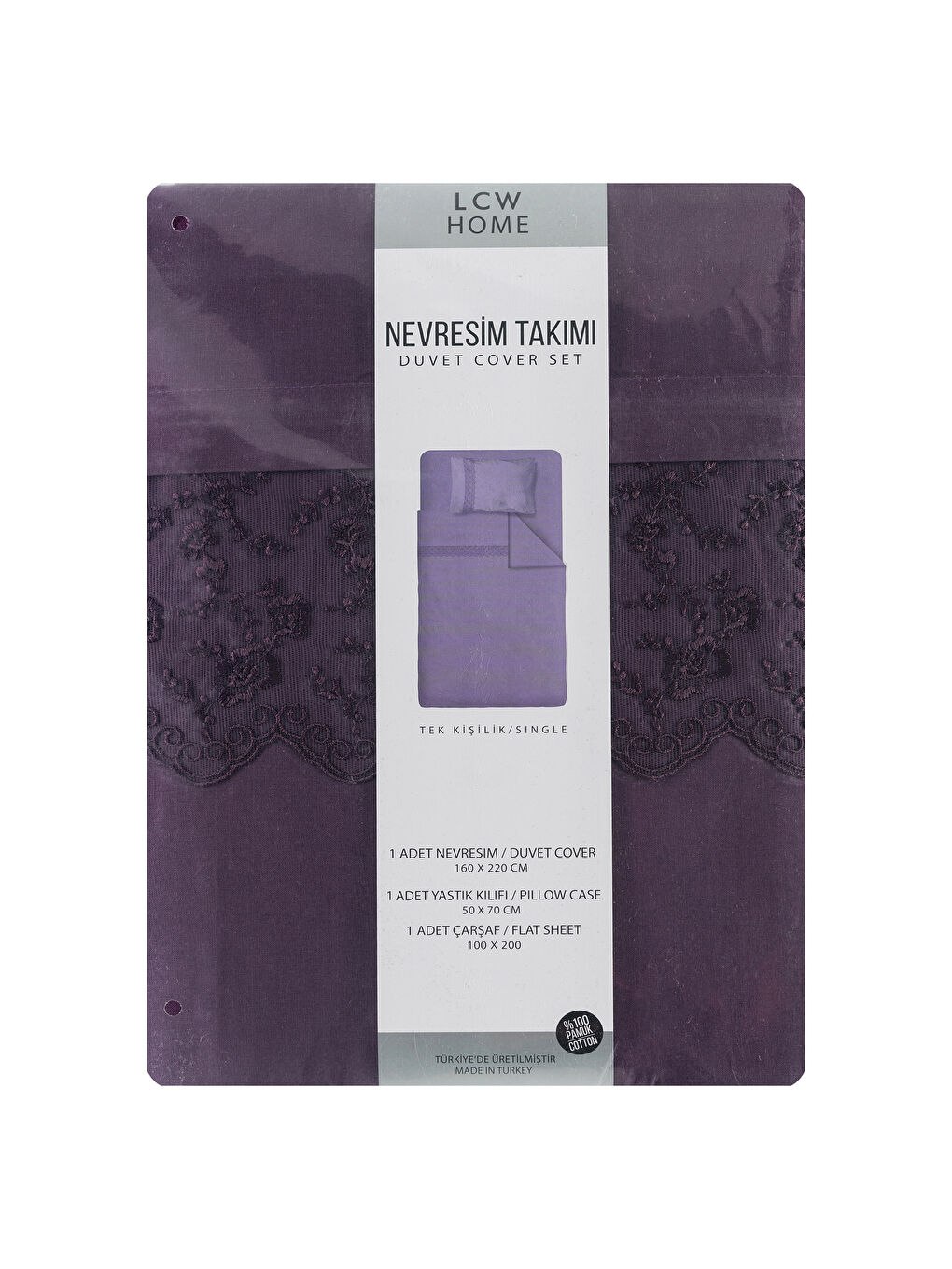 Mat Mor Tek Kişilik Nevresim Takımı-5