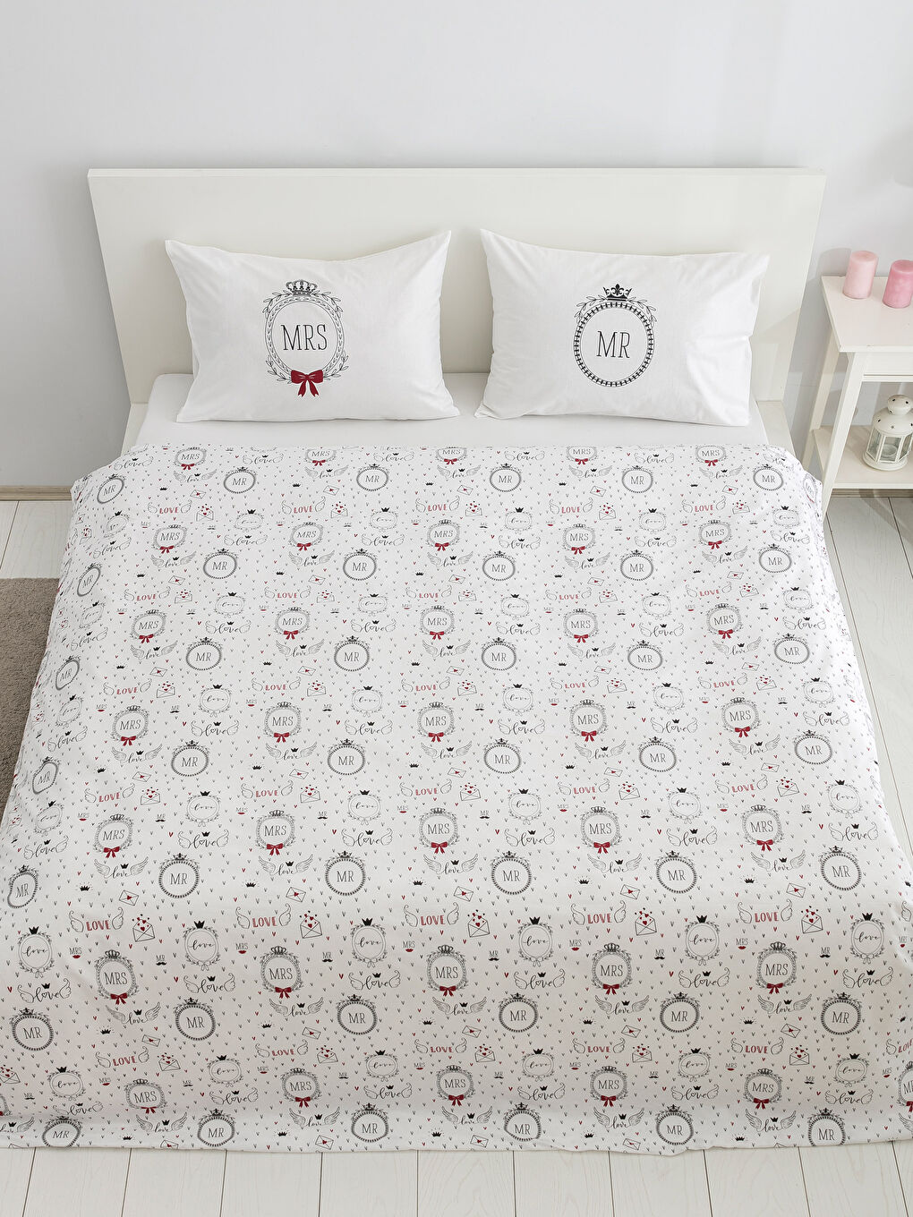 Karışık Baskılı Çift Kişilik Nevresim Seti-2