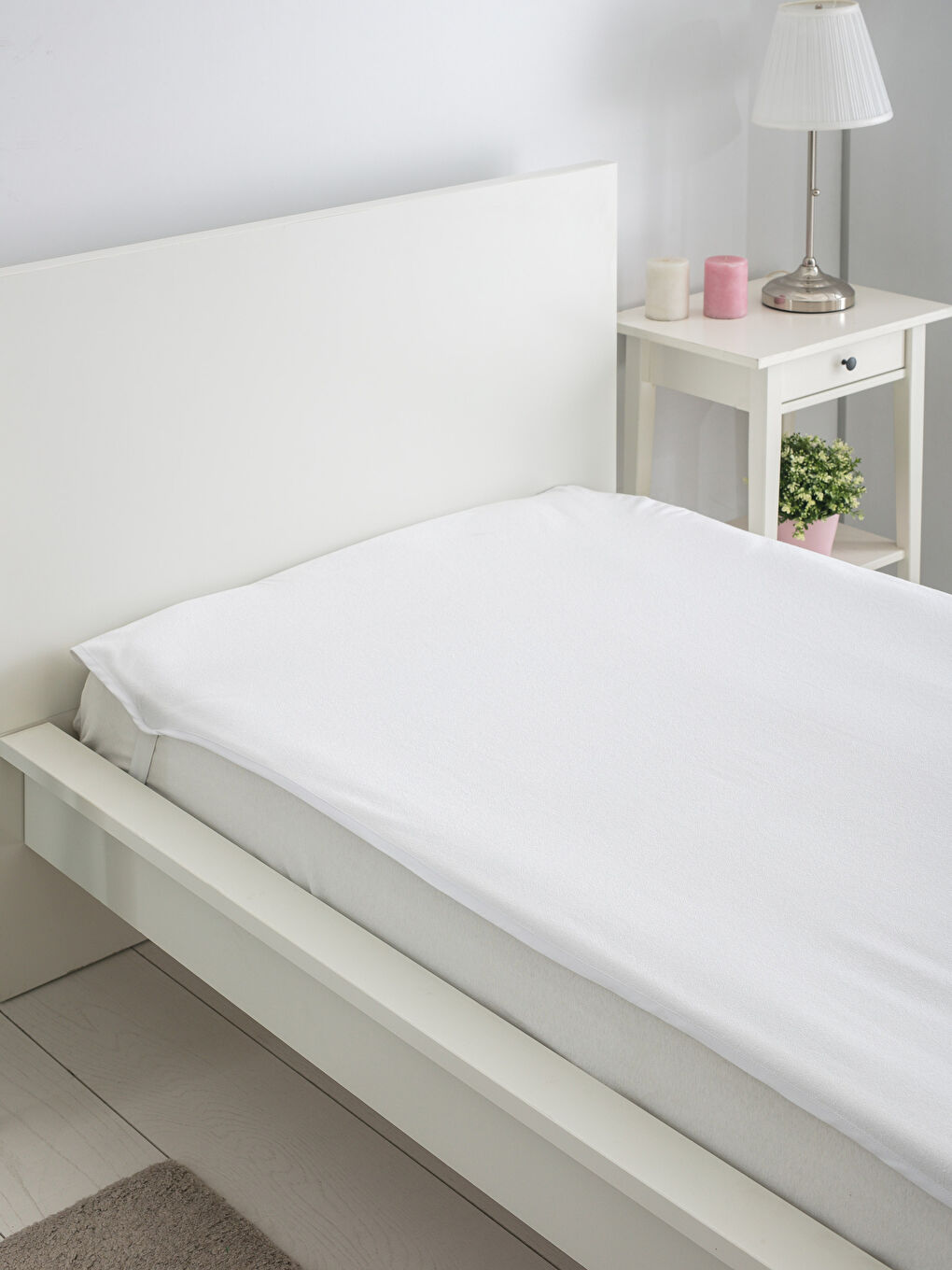 LCW HOME WHITE Single Bed Mattress Protector -8WM150Z8-J5E