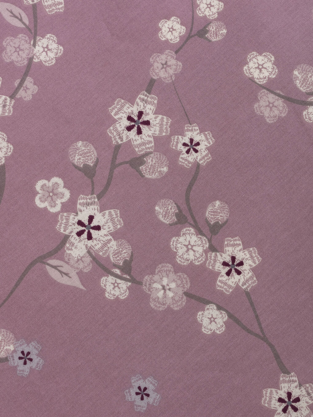 Mor Baskılı Çift Kişilik Nevresim Seti-2