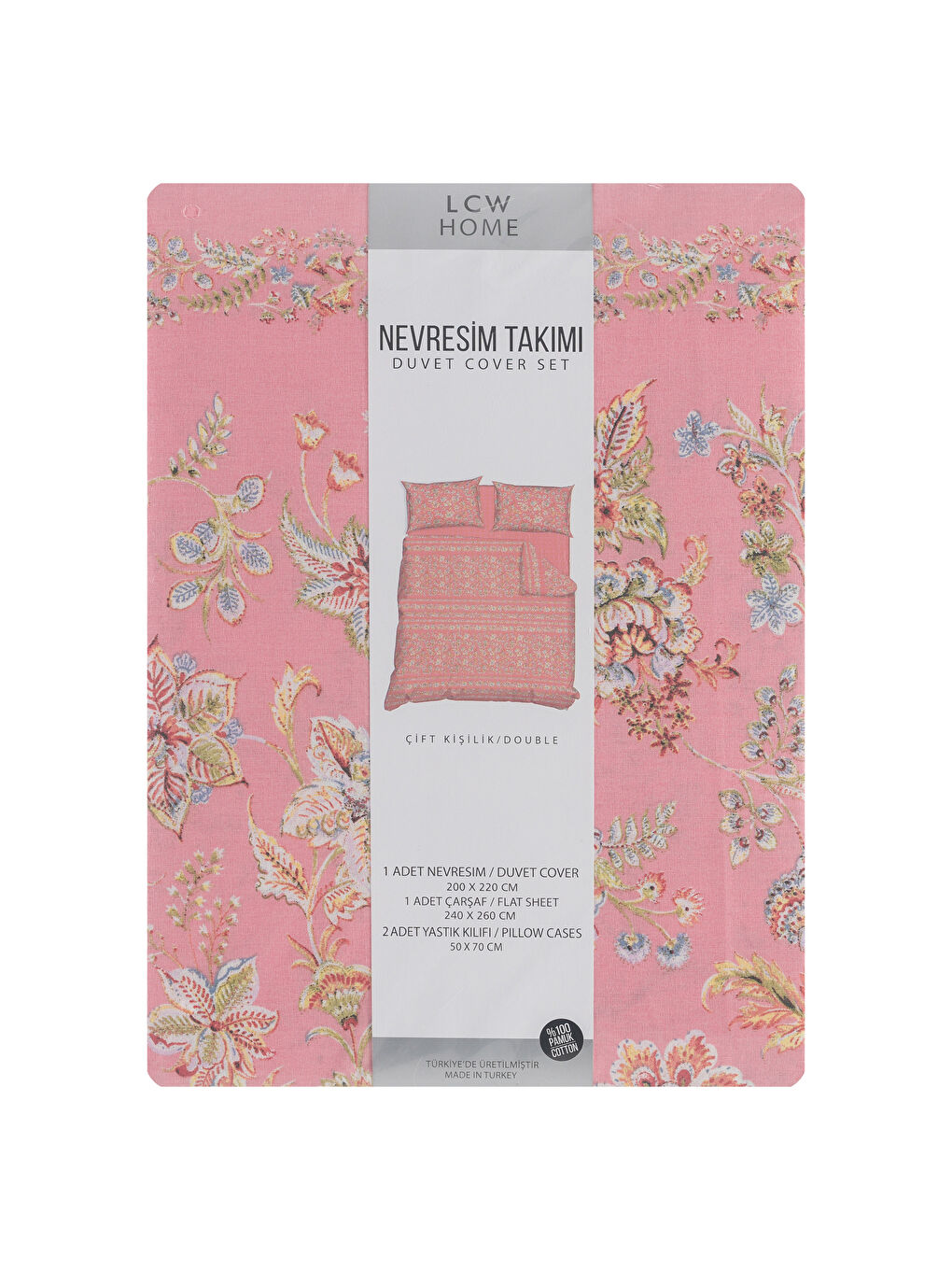 Mercan Baskılı Çift Kişilik Nevresim Takımı-5