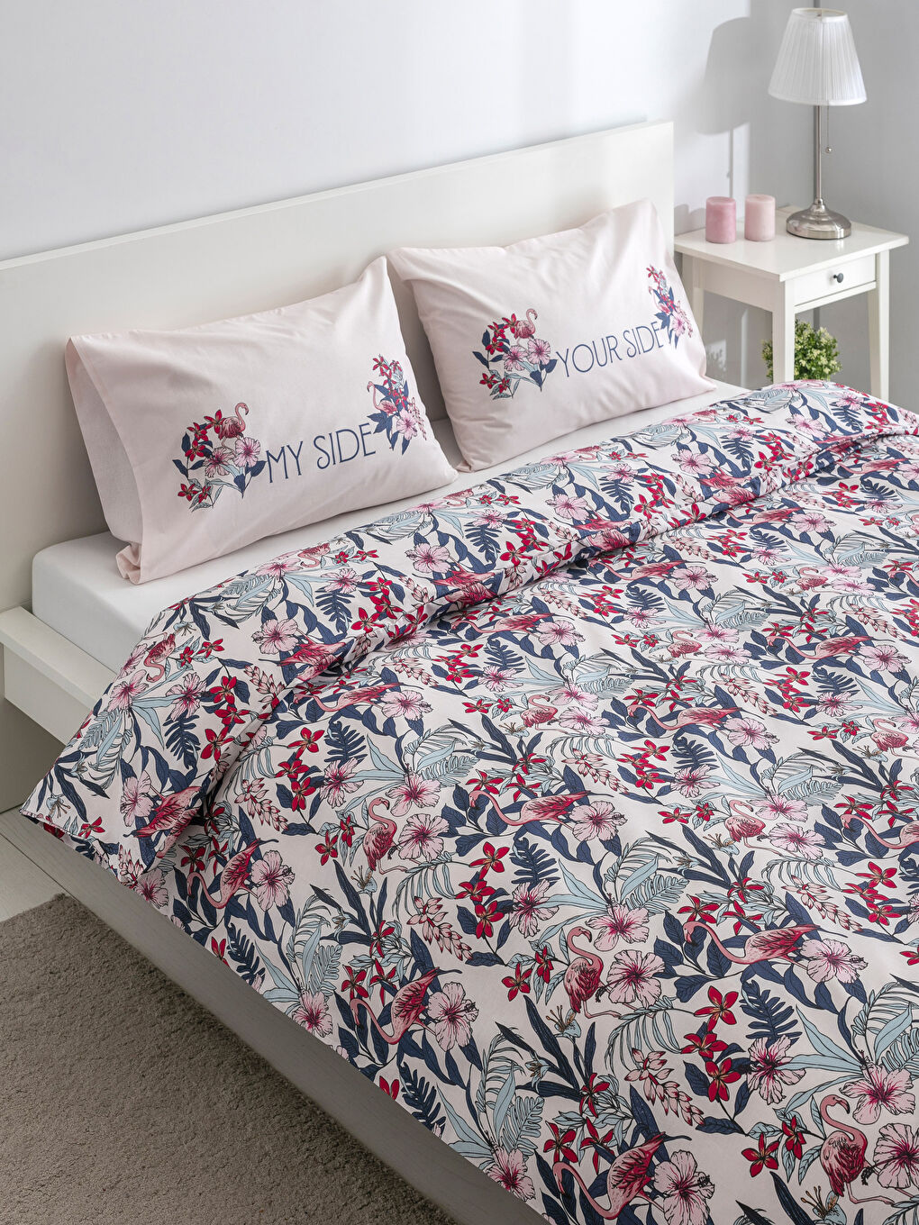 Karışık Baskılı Çift Kişilik Nevresim Seti