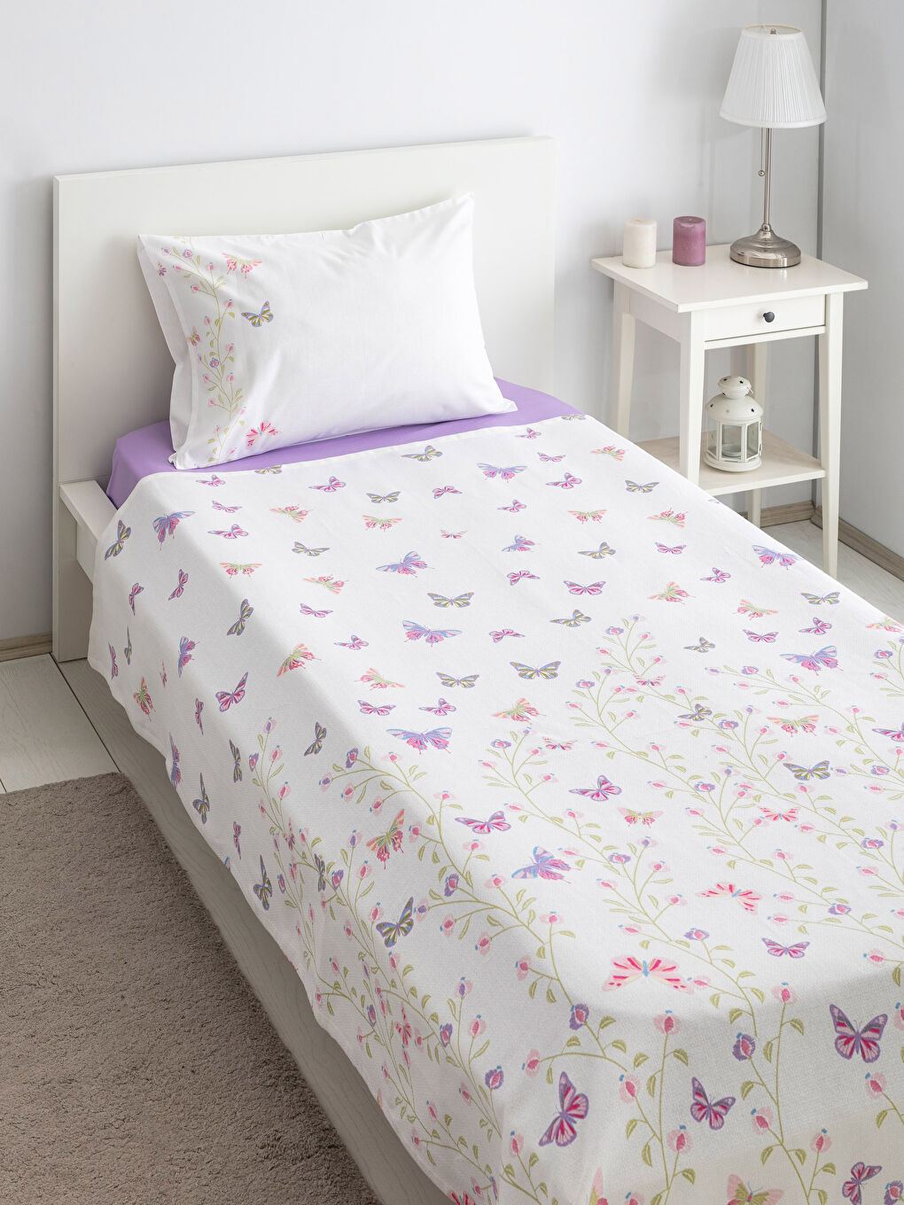 Karışık Baskılı Tek Kişilik Pike