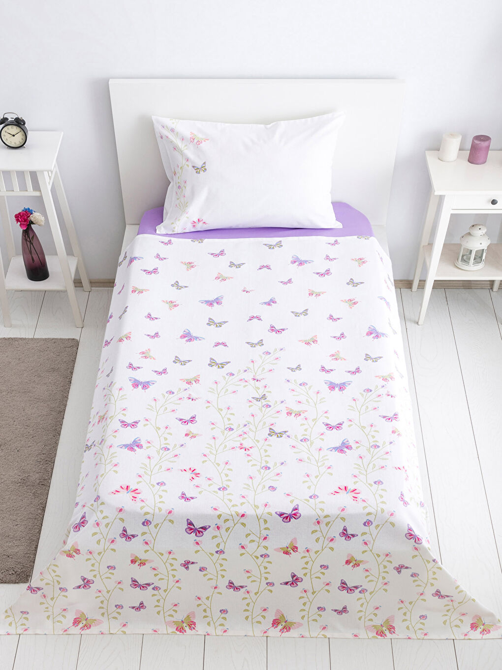 Karışık Baskılı Tek Kişilik Pike-1