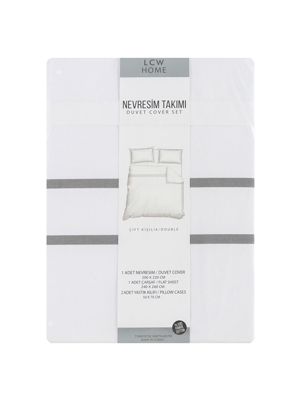 Белый Полный комплект двуспального постельного белья-5