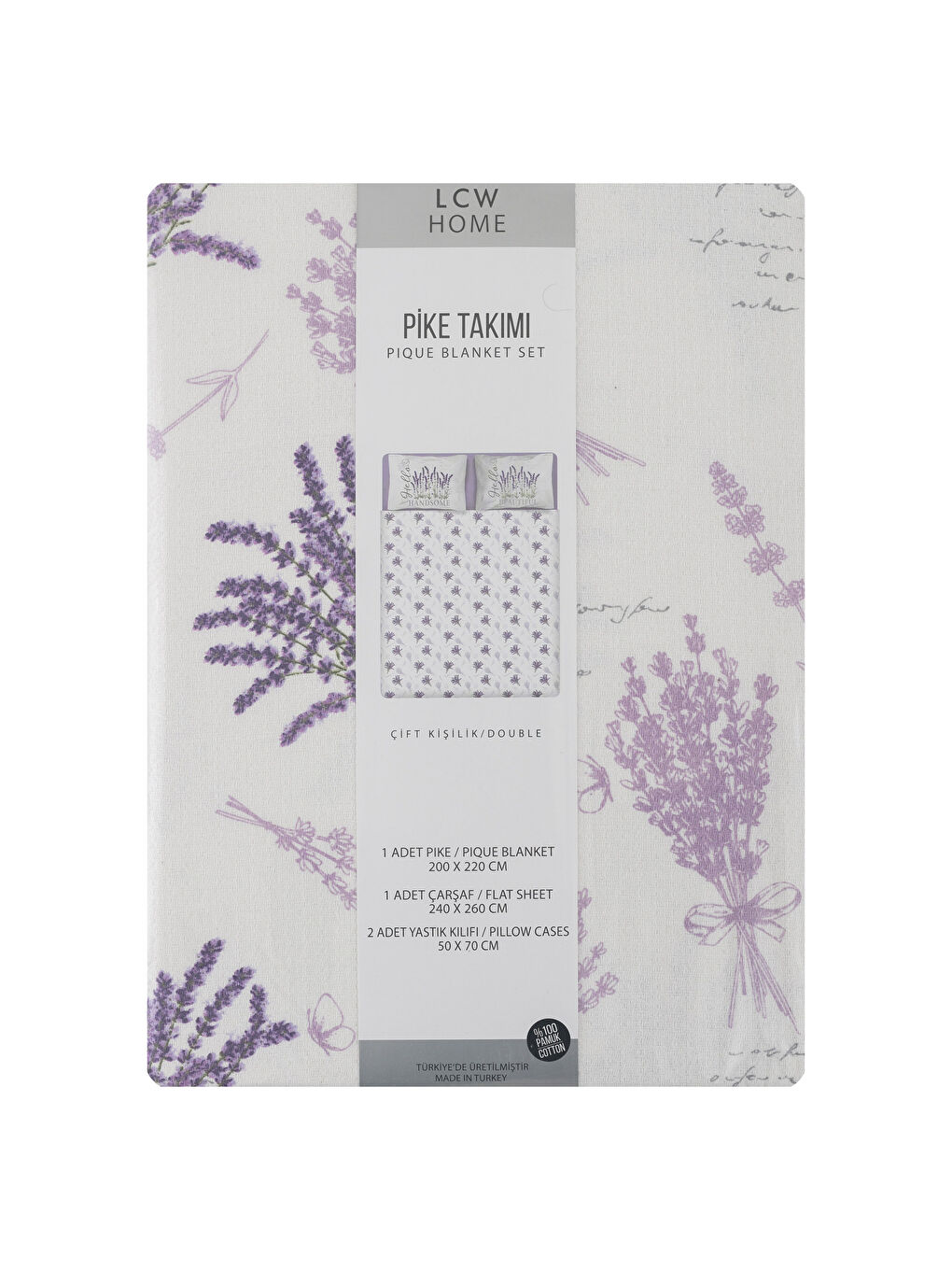 PURPLE Double Pique Bedspread-4