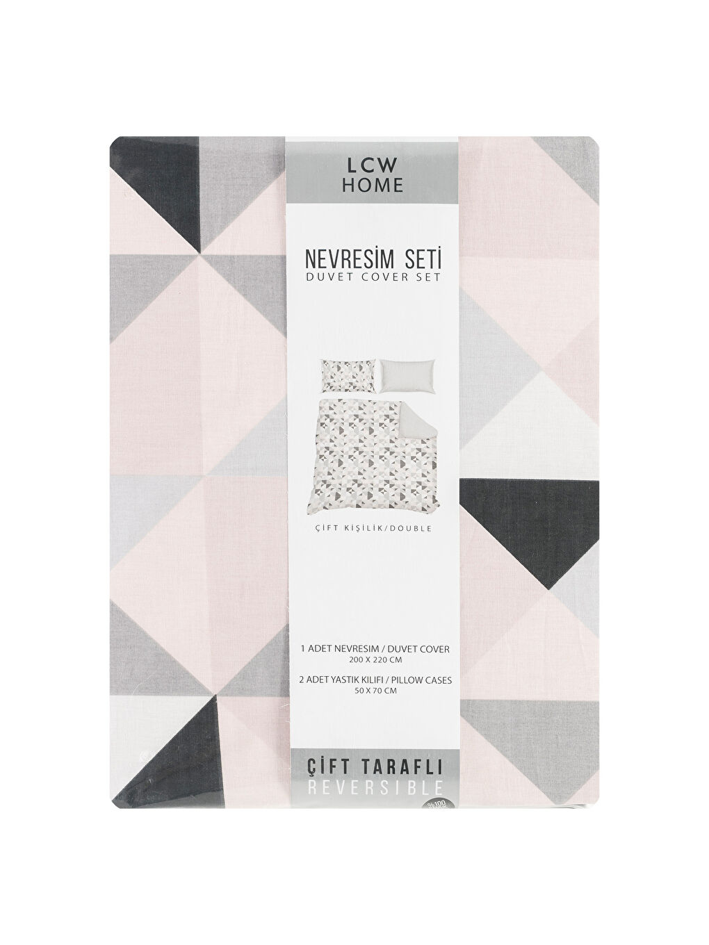 Karışık Baskılı Çift Kişilik Nevresim Seti-5