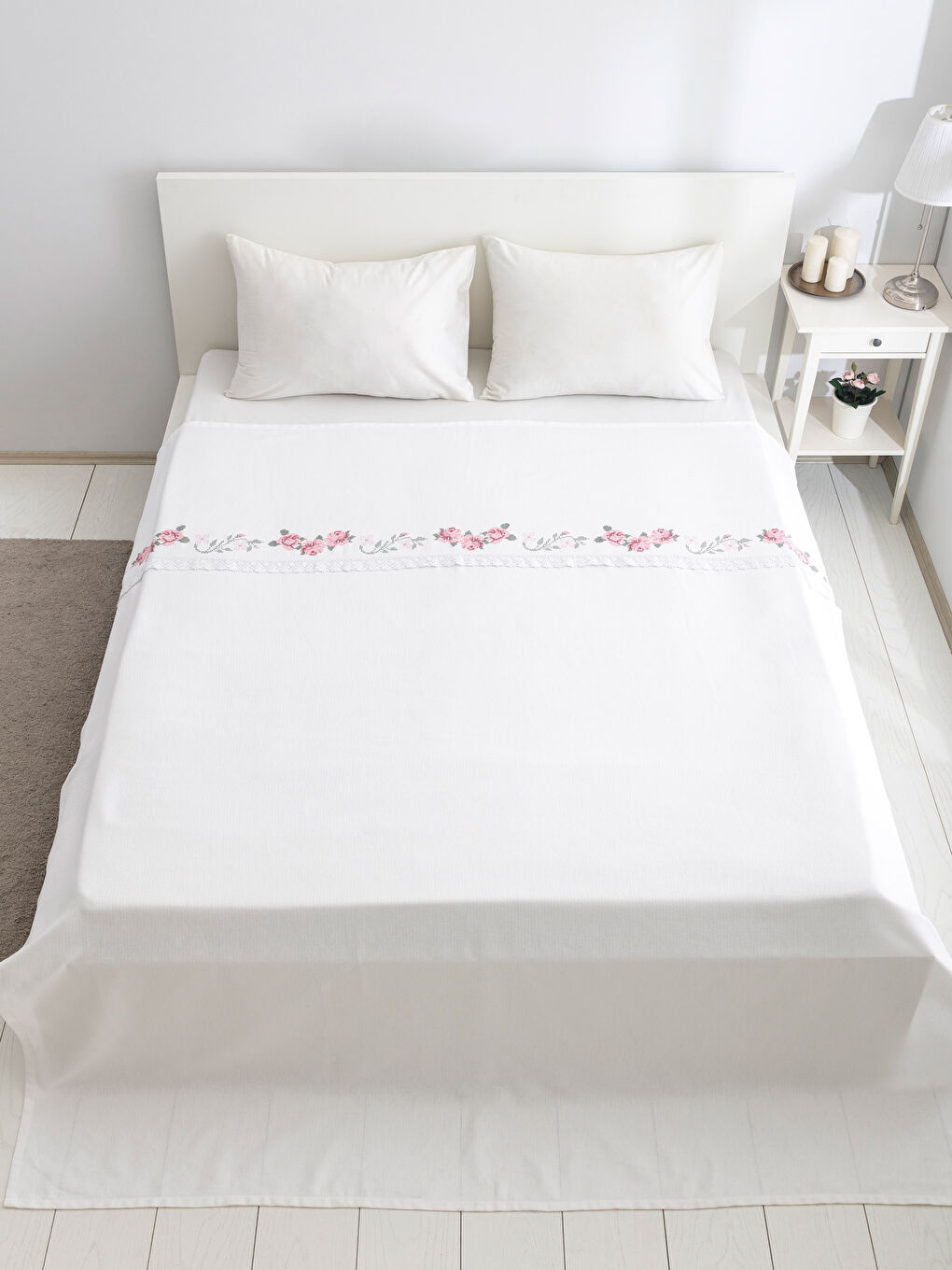 Beyaz Çift Kişilik Pike-1