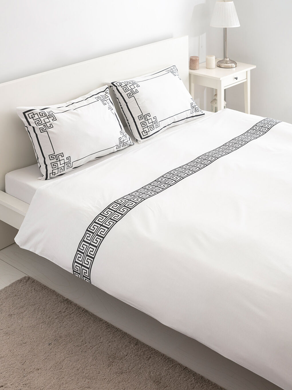 Parure de couette double BLANC