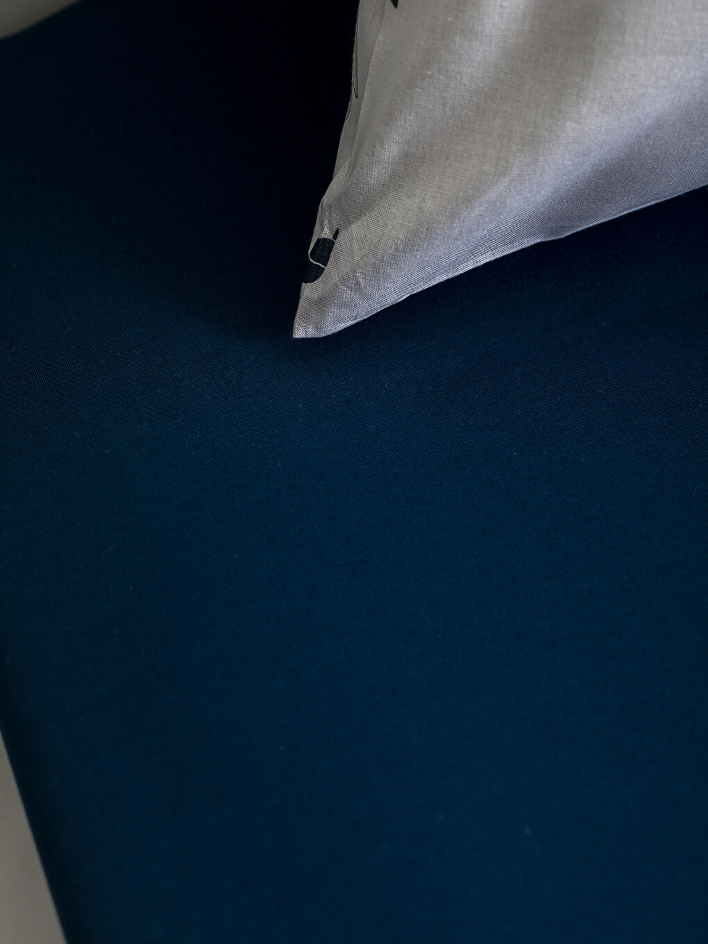 Lacivert Baskılı Tek Kişilik Pike-2