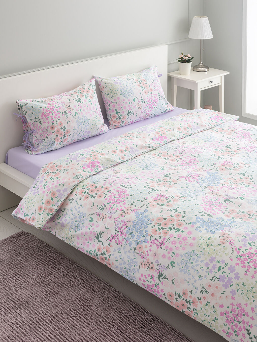 Karışık Baskılı Çift Kişilik Nevresim Takımı