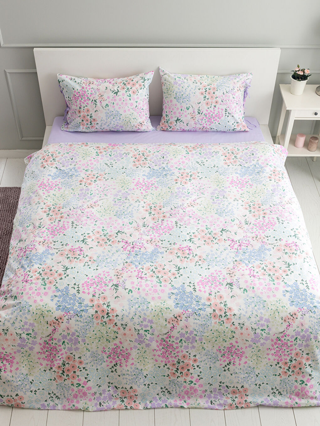 Karışık Baskılı Çift Kişilik Nevresim Takımı-1