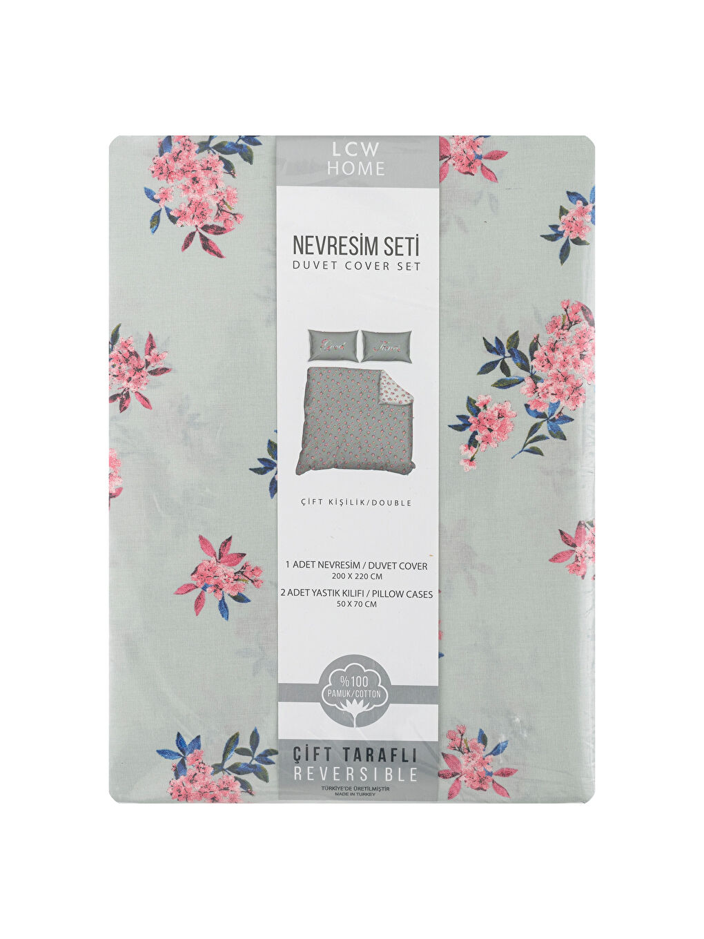 Karışık Baskılı Çift Kişilik Nevresim Seti-4