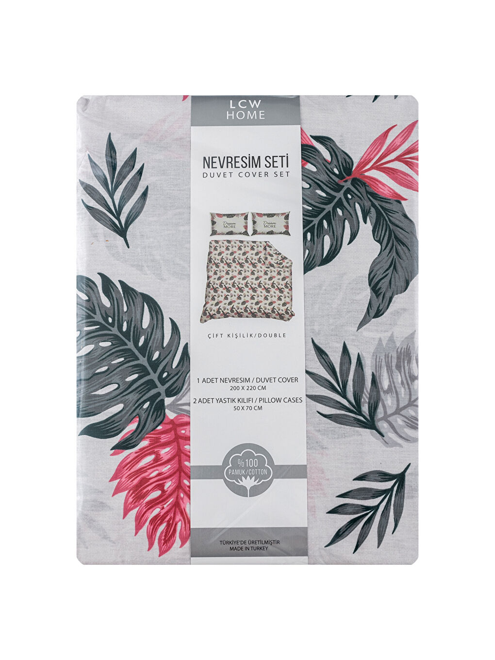 Yeşil Baskılı Çift Kişilik Nevresim Seti-4