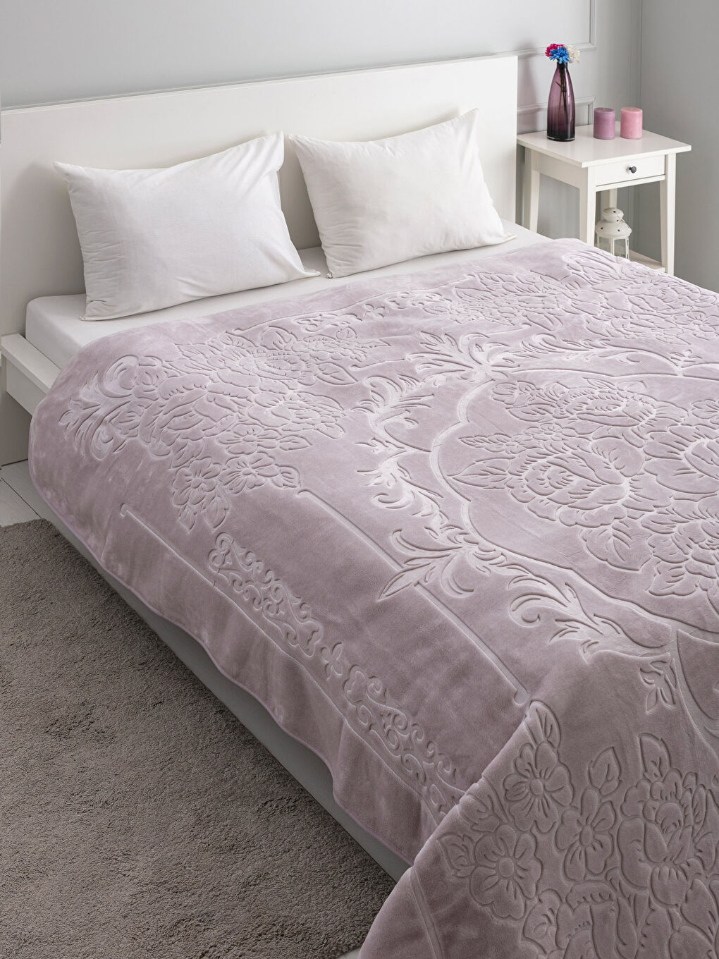 Lila Çift Kişilik Battaniye