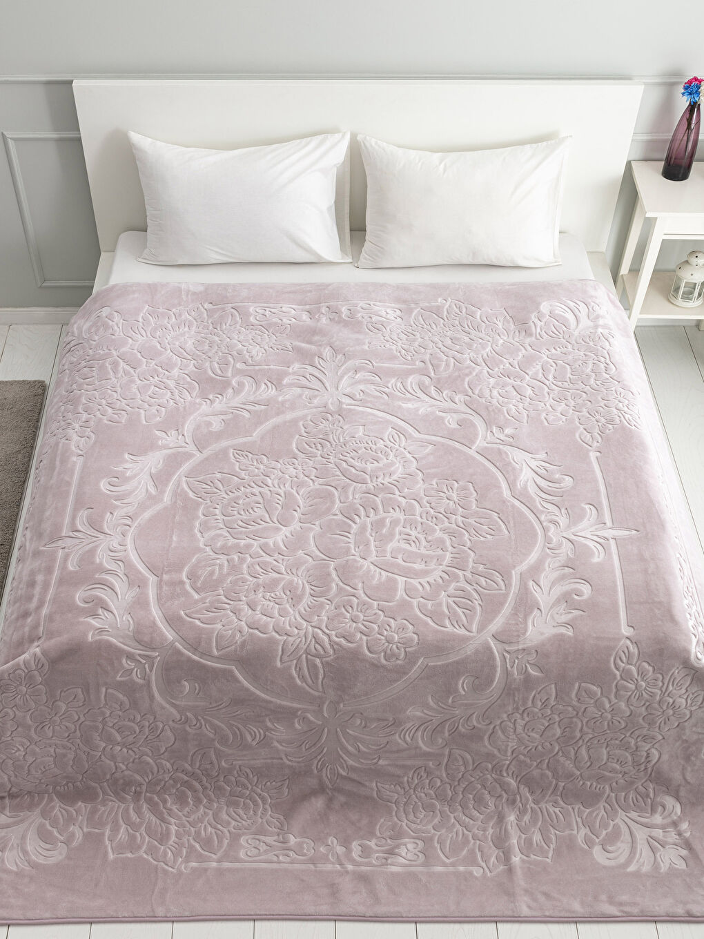 Lila Çift Kişilik Battaniye-1