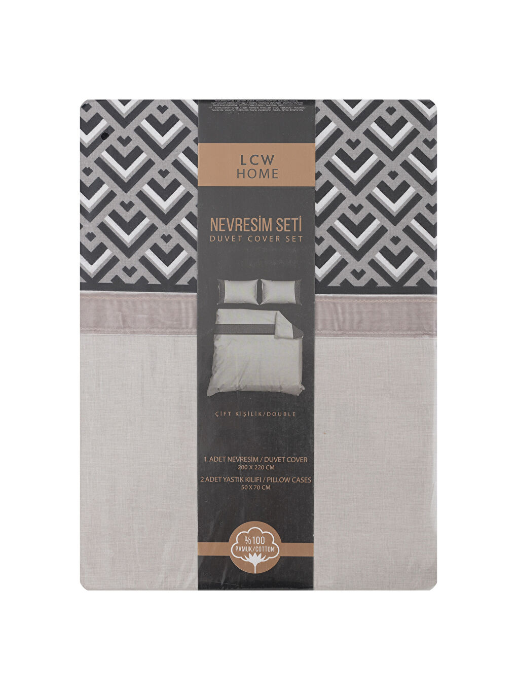 Siyah Baskılı Çift Kişilik Nevresim Seti-4