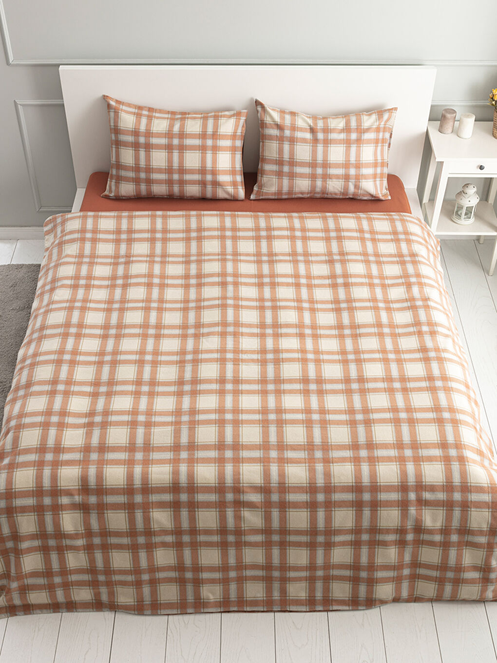 Parure de couette double complète ORANGE-1