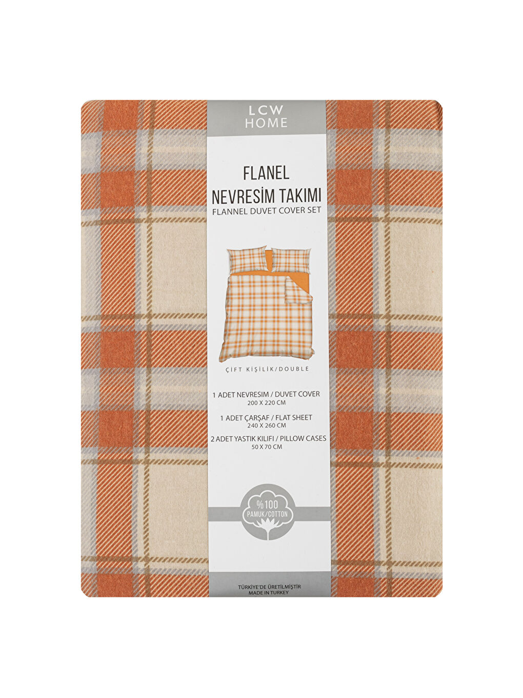 Parure de couette double complète ORANGE-5