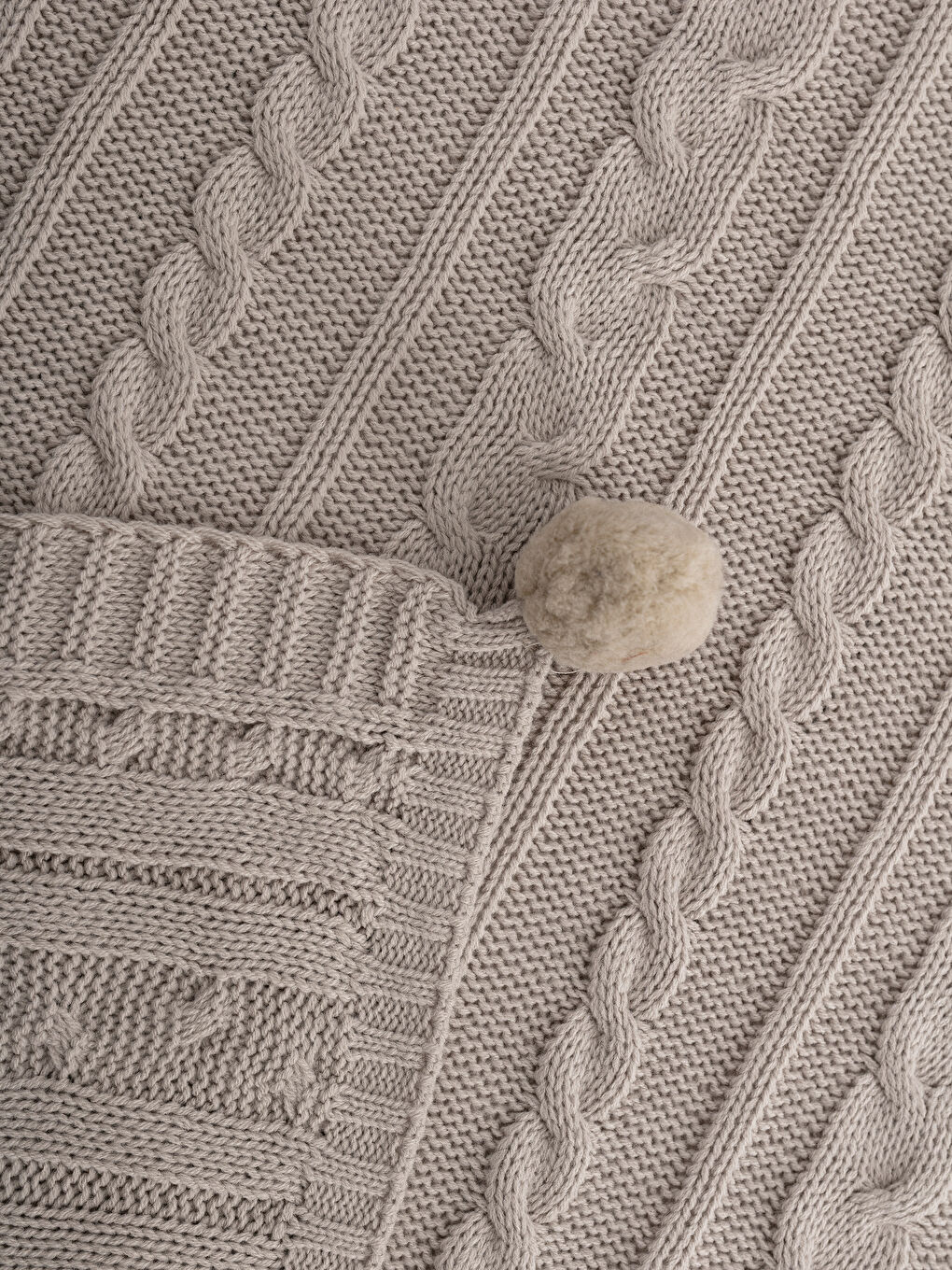 Bej Açık Devetüyü Tek Kişilik Battaniye-1