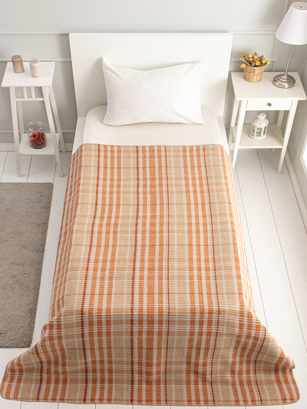 Karışık Baskılı Tek Kişilik Battaniye-1