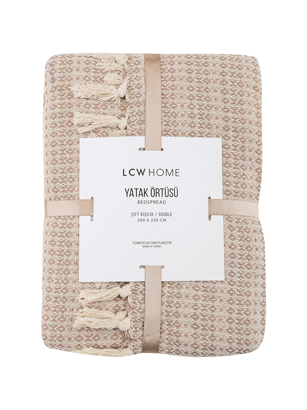 Bej Çift Kişilik Yatak Örtüsü-3