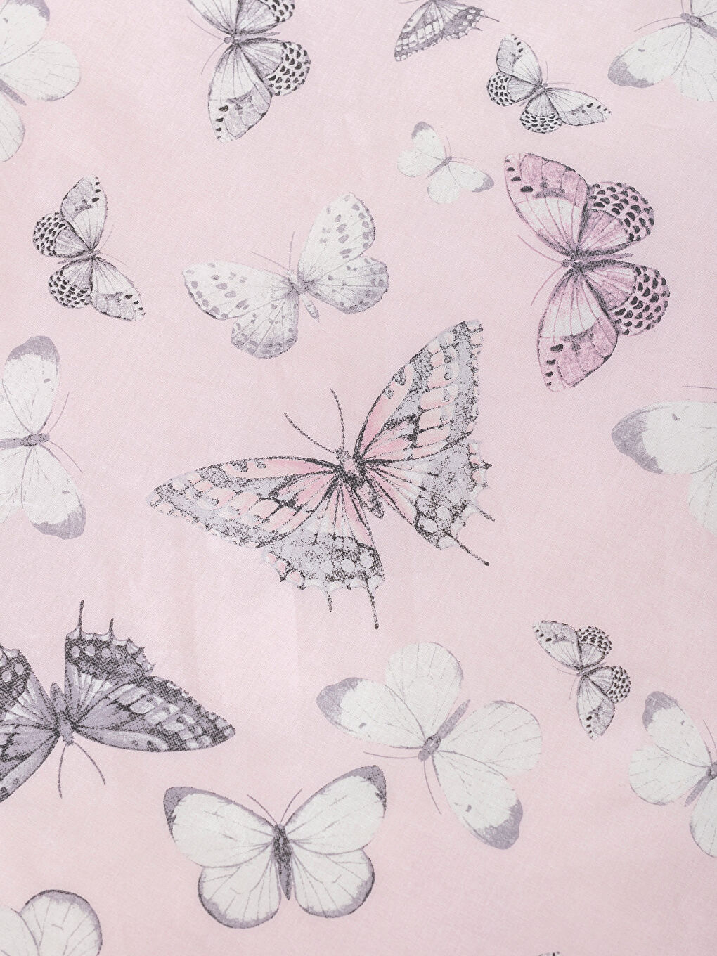 Orta Pembe Baskılı Çift Kişilik Nevresim Seti-2